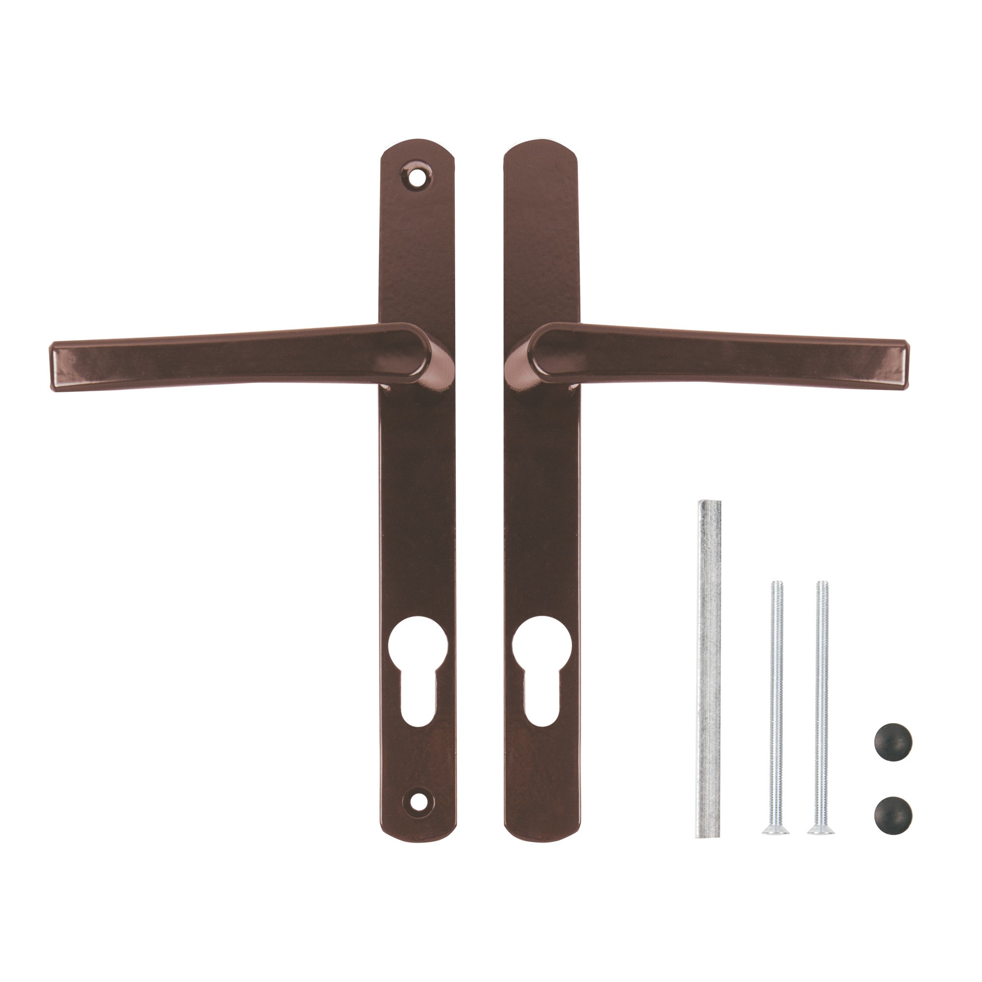 Ручка Punto (Пунто) на планке HANDLE.85.25.67-75 RAL 8017 коричневый Ручка Punto (Пунто) на планке HANDLE.85.25.67-75 RAL 8017 коричневый