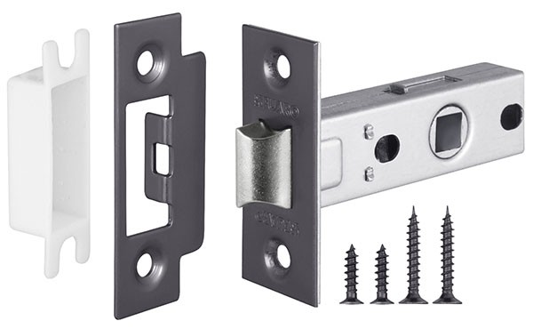 Защелка Fuaro (Фуаро) врезная METF12-45-25 (F12-45-25) GR графит Защелка Fuaro (Фуаро) врезная METF12-45-25 (F12-45-25) GR графит