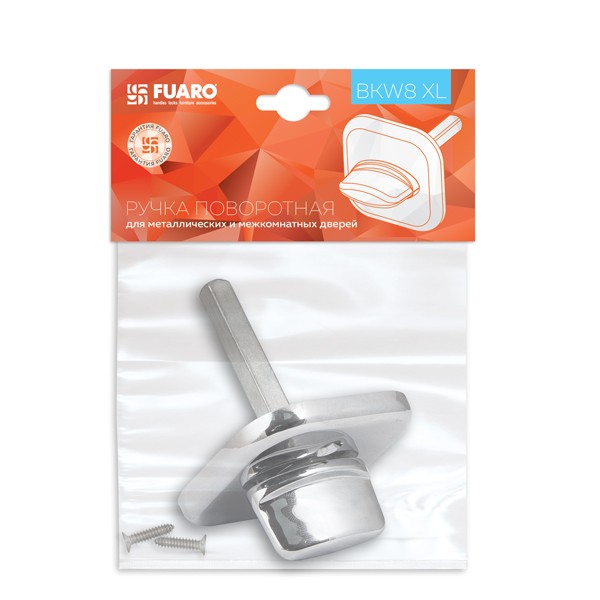 Ручка Fuaro (Фуаро) поворотная BKW8x75.K.XL62 (BKW8x75 XL) CP-8 хром Ручка Fuaro (Фуаро) поворотная BKW8x75.K.XL62 (BKW8x75 XL) CP-8 хром