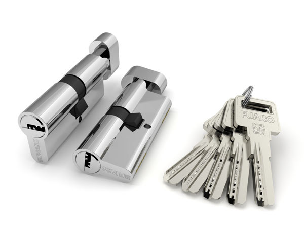 Цилиндровый Fuaro (Фуаро) механизм (R602/90) R6002Knob90(35+10+45) CP хром 5Key с вертушкой 