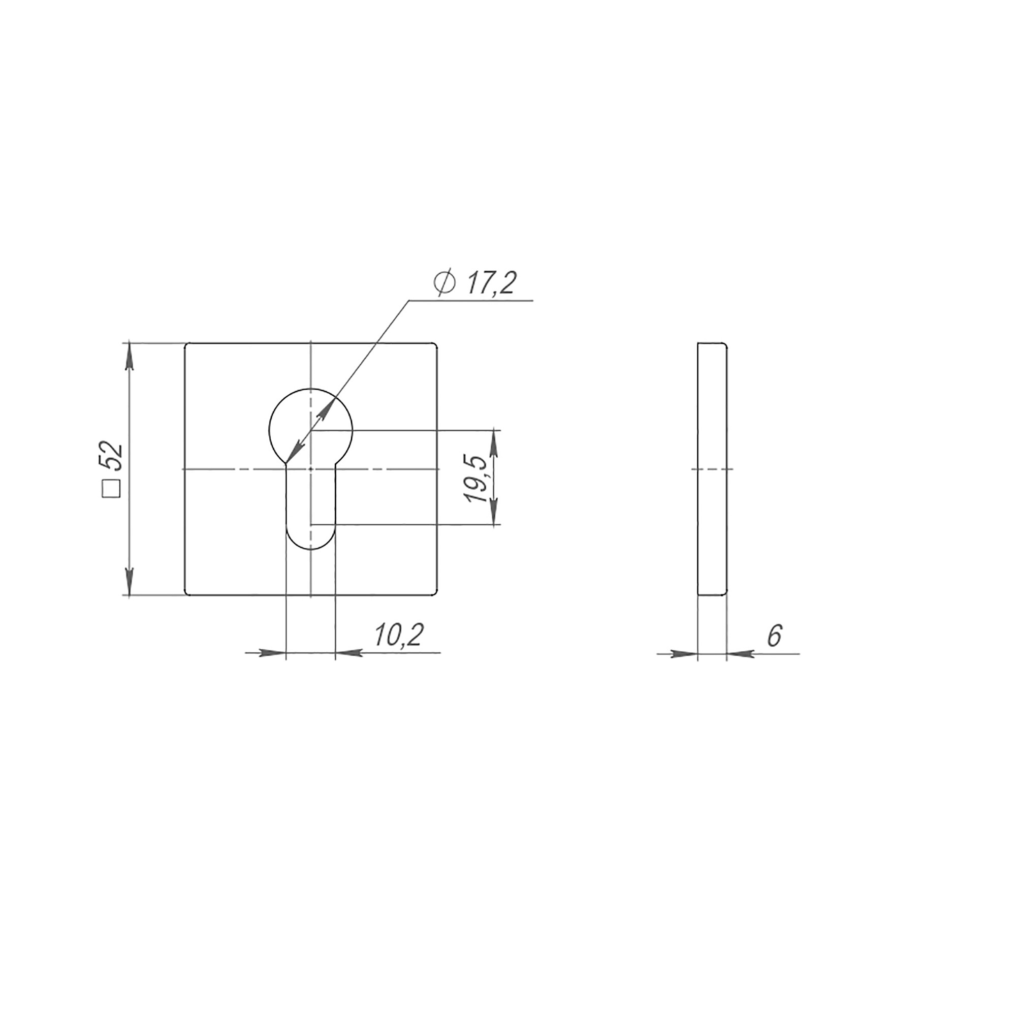 Накладка Punto (Пунто) под цилиндр ET.K.ARC.Q52 (ET ARC) SN-3 мат.никель Накладка Punto (Пунто) под цилиндр ET.K.ARC.Q52 (ET ARC) SN-3 мат.никель