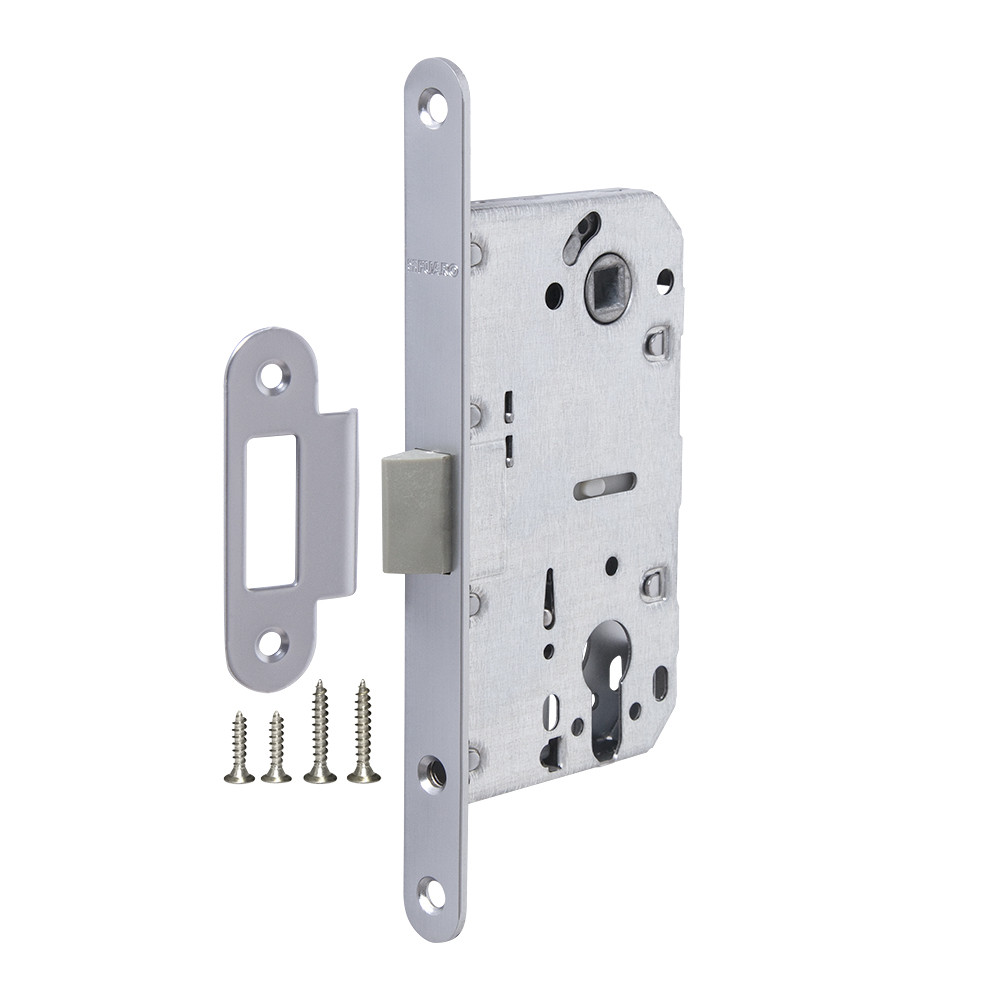Корпус Fuaro (Фуаро) врезного замка c защёлкой PLASTP85C-50 (P85C-50) SSC сатинированный хром 