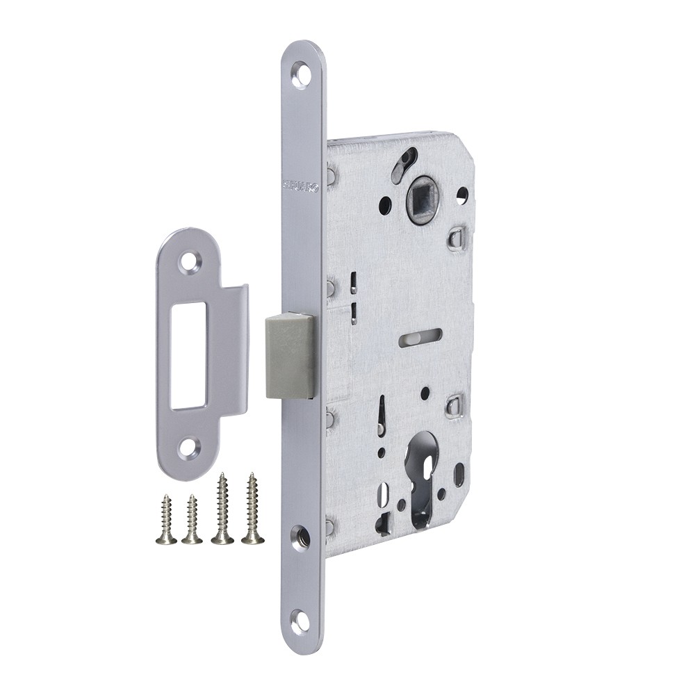 Корпус Fuaro (Фуаро) врезного замка c защёлкой PLASTP85C-50 (P85C-50) SSC сатинированный хром 