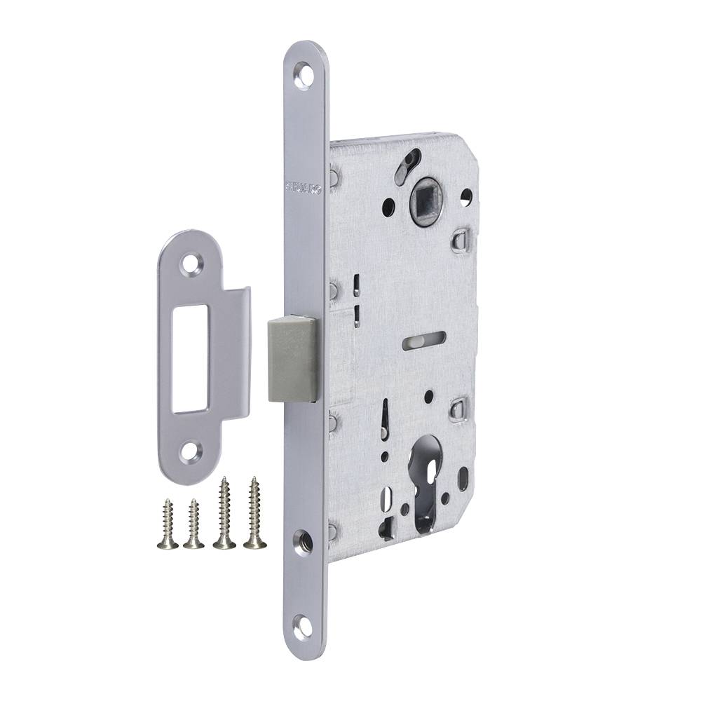 Корпус Fuaro (Фуаро) врезного замка c защёлкой PLASTP85C-50 (P85C-50) SSC сатинированный хром 