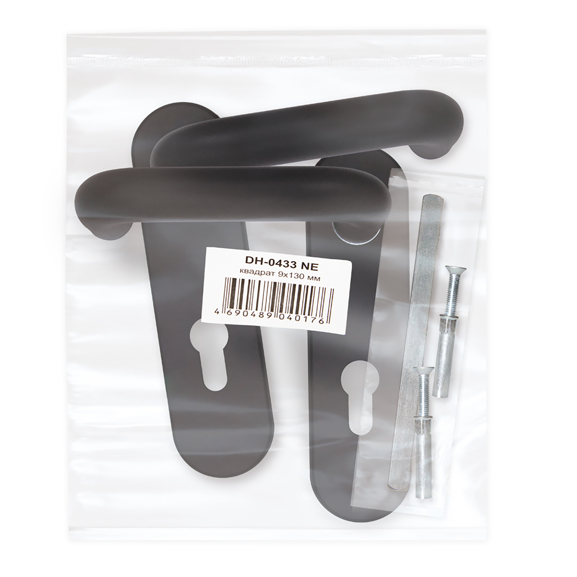 Ручка Fuaro (Фуаро) дверная FP.DH172.0433 NE (DH-0433 NE) (9x130) с пружиной BL-24 черный 