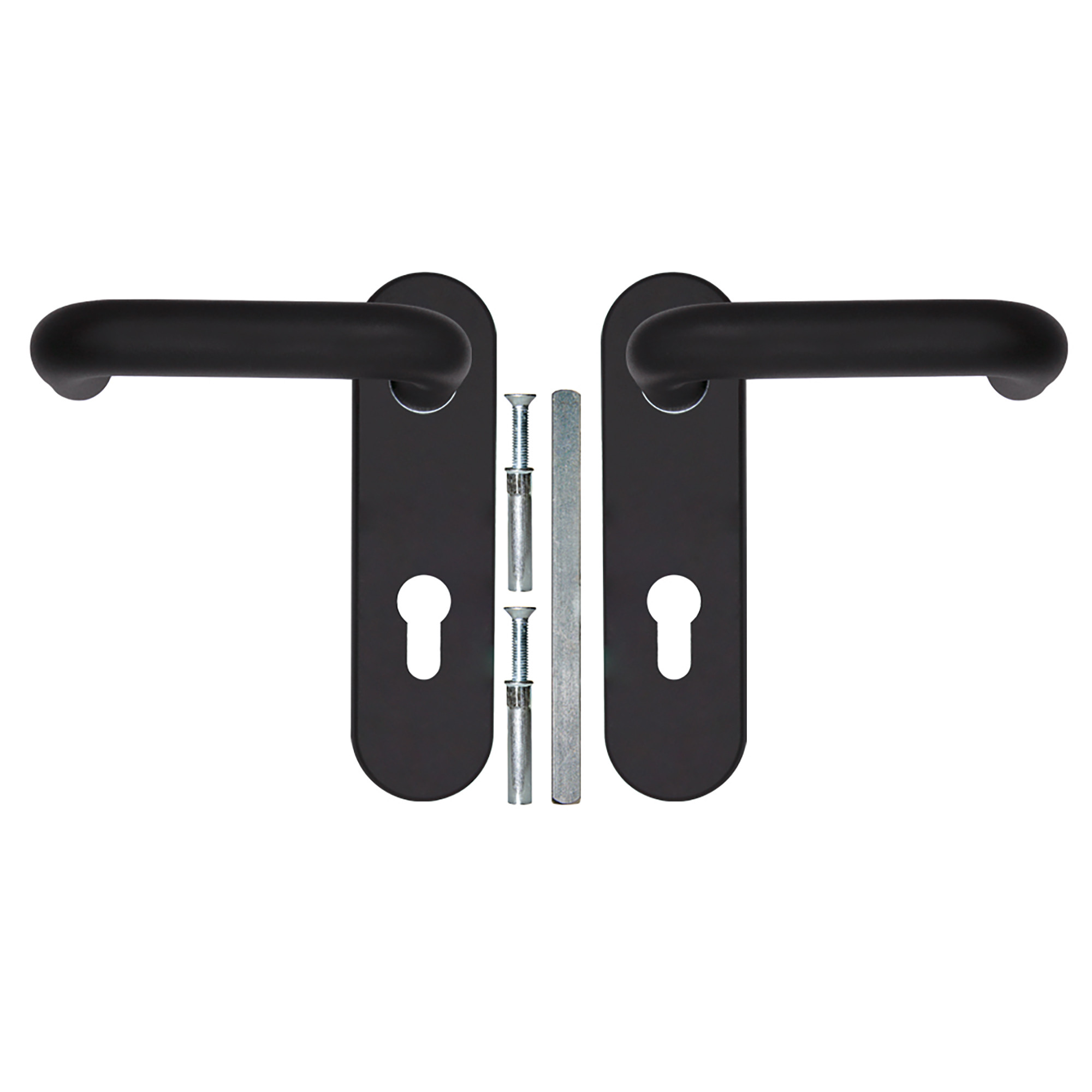 Ручка Fuaro (Фуаро) дверная FP.DH172.0433 NE (DH-0433 NE) (9x130) с пружиной BL-24 черный 