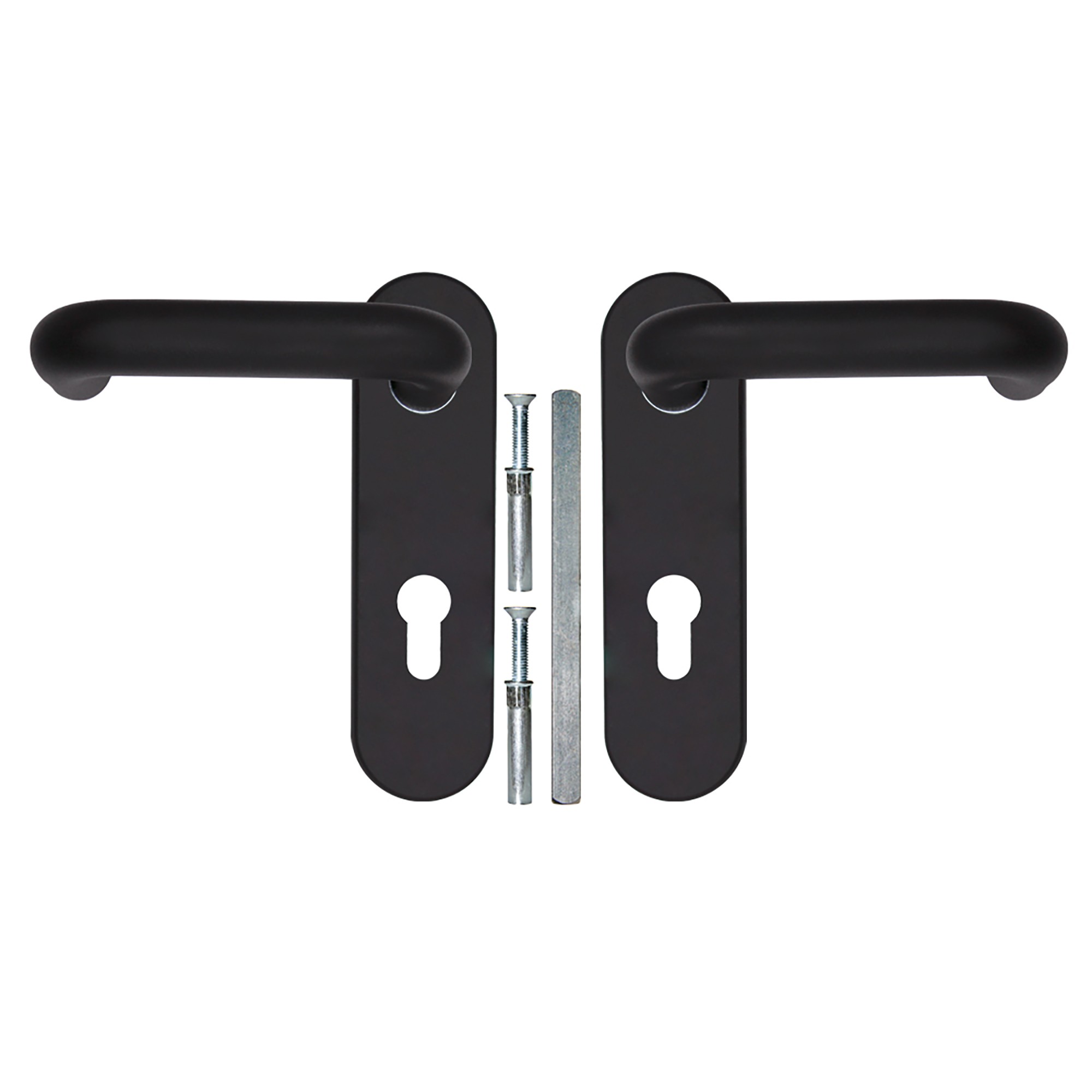 Ручка Fuaro (Фуаро) дверная FP.DH172.0433 NE (DH-0433 NE) (9x130) с пружиной BL-24 черный 