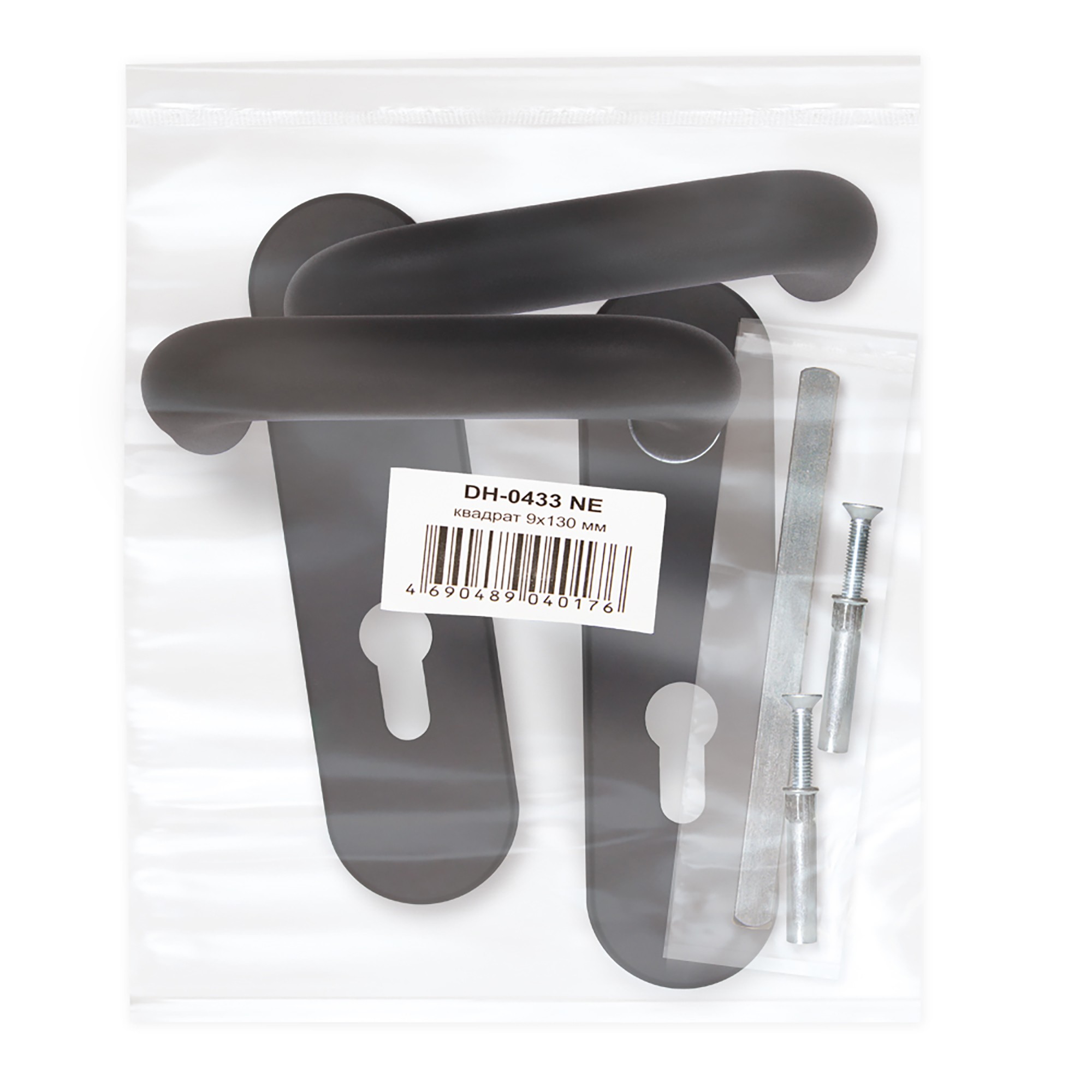 Ручка Fuaro (Фуаро) дверная FP.DH172.0433 NE (DH-0433 NE) (9x130) с пружиной BL-24 черный 