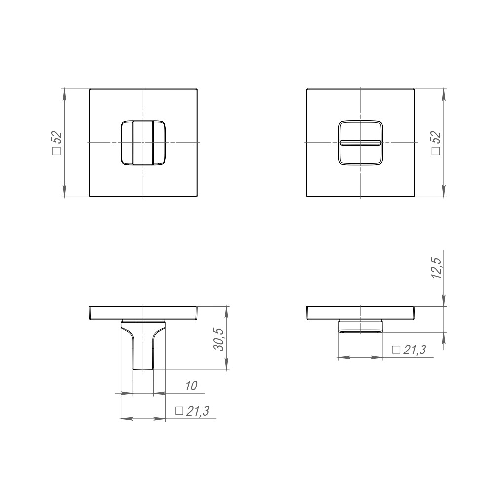 Ручка Ajax (Аякс) поворотная BK6.K.JS51 (BK6 JS) SSG-39 сатинированное золото 