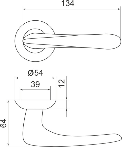 Ручка Armadillo (Армадилло) раздельная R.LD54.Pava (Pava LD42) GP/SG-5 золото/матовое золото TECH (кв. 8х140) 