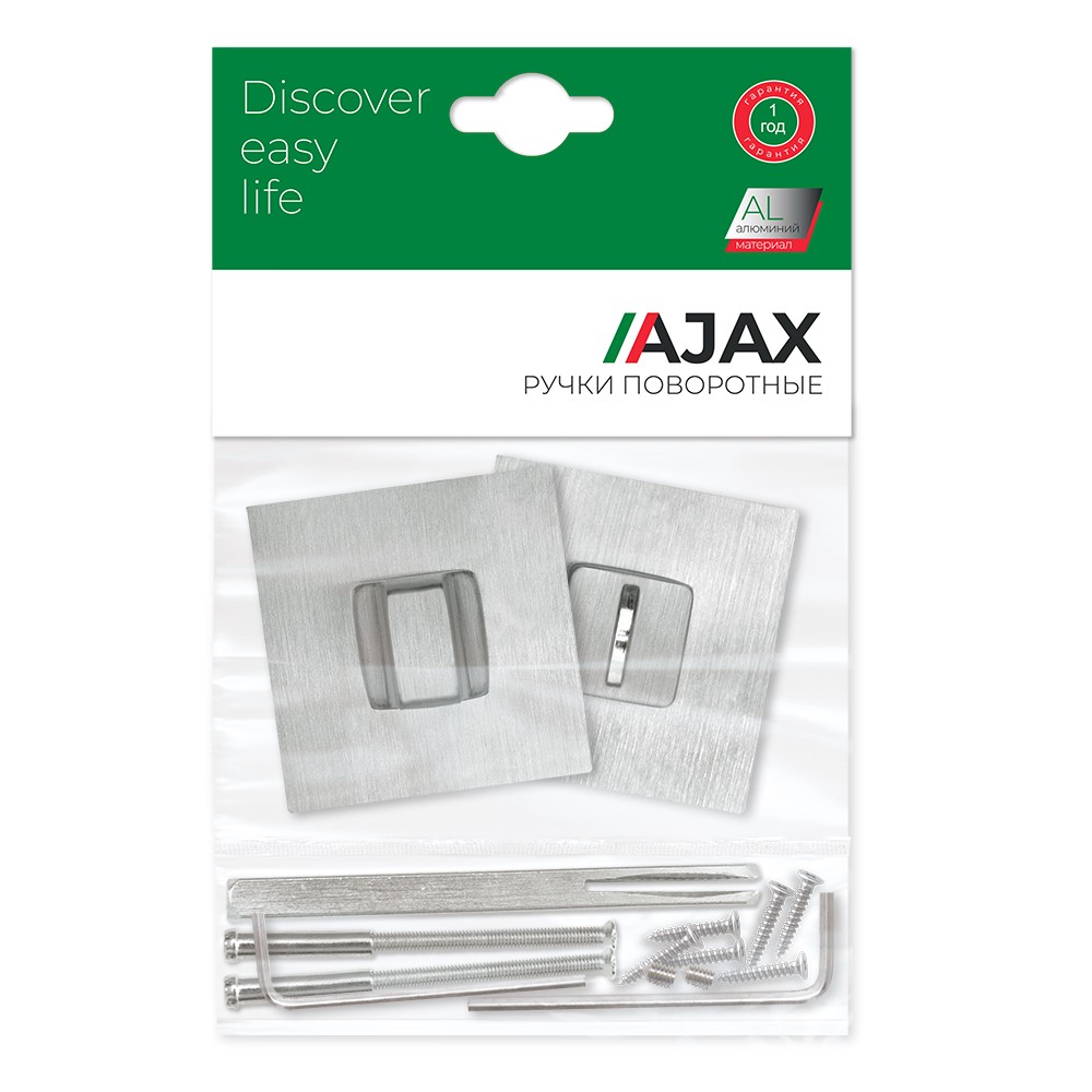 Ручка Ajax (Аякс) поворотная BK6.K.JS51 (BK6 JS) SSC-16 сатинированный хром Ручка Ajax (Аякс) поворотная BK6.K.JS51 (BK6 JS) SSC-16 сатинированный хром