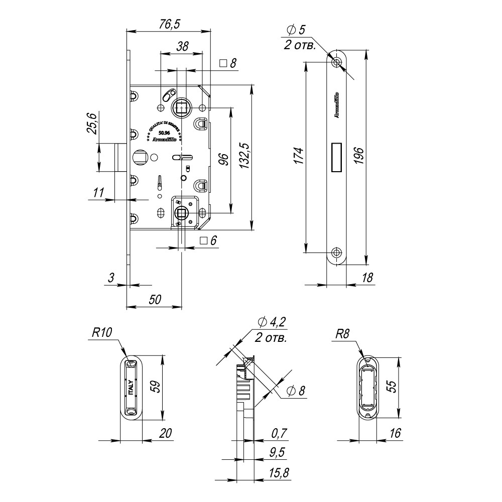 Магнитная Armadillo (Армадилло) защелка WC с ответной планкой GRAVITY G01.196.50.96 CP хром Магнитная Armadillo (Армадилло) защелка WC с ответной планкой GRAVITY G01.196.50.96 CP хром