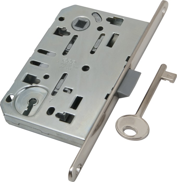 B01101.50.06 AGB (АГБ) Корпус врезного замка под ключ (никель) MEDIANA EVOLUTION 
