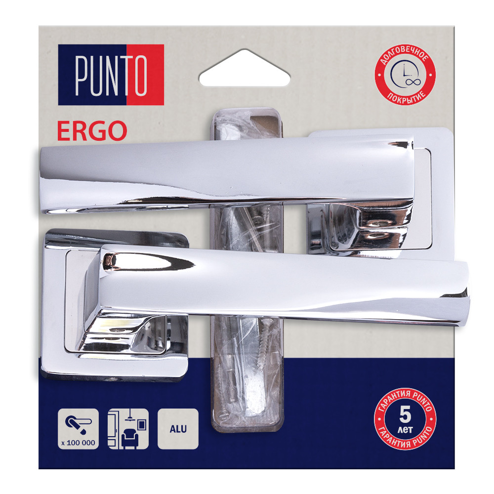 Ручка Punto (Пунто) раздельная LM/A K.QR52.ERGO/HD CP-8 хром 