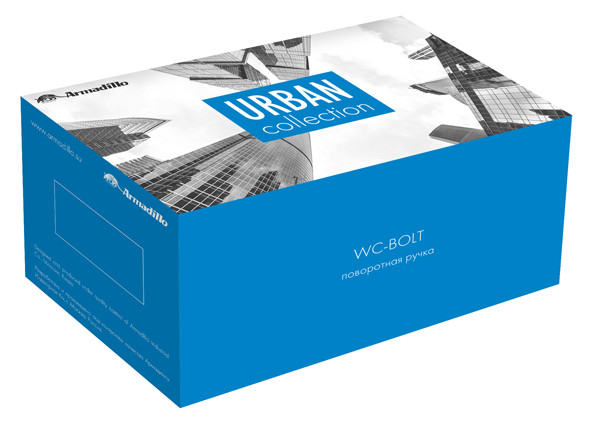 Ручка Armadillo (Армадилло) поворотная BKW8.R.URB52 (BKW8/URB) BPVD-77 вороненый никель Ручка Armadillo (Армадилло) поворотная BKW8.R.URB52 (BKW8/URB) BPVD-77 вороненый никель