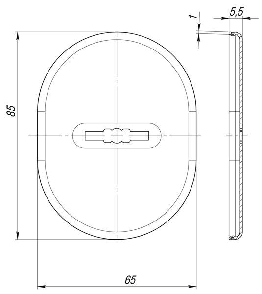 Накладка Fuaro (Фуаро) на сувальдный замок ESC.S.SF/OV.475 (ESC 475) GP латунь 