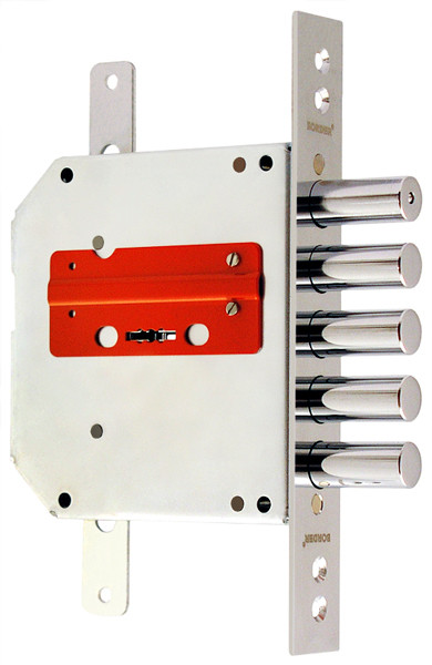 Замок Border (Бордер) врезной сувальдный ЗВ8-6 ЛК5Т/15 с тягами (лев.) , 5 кл. /72221/ 