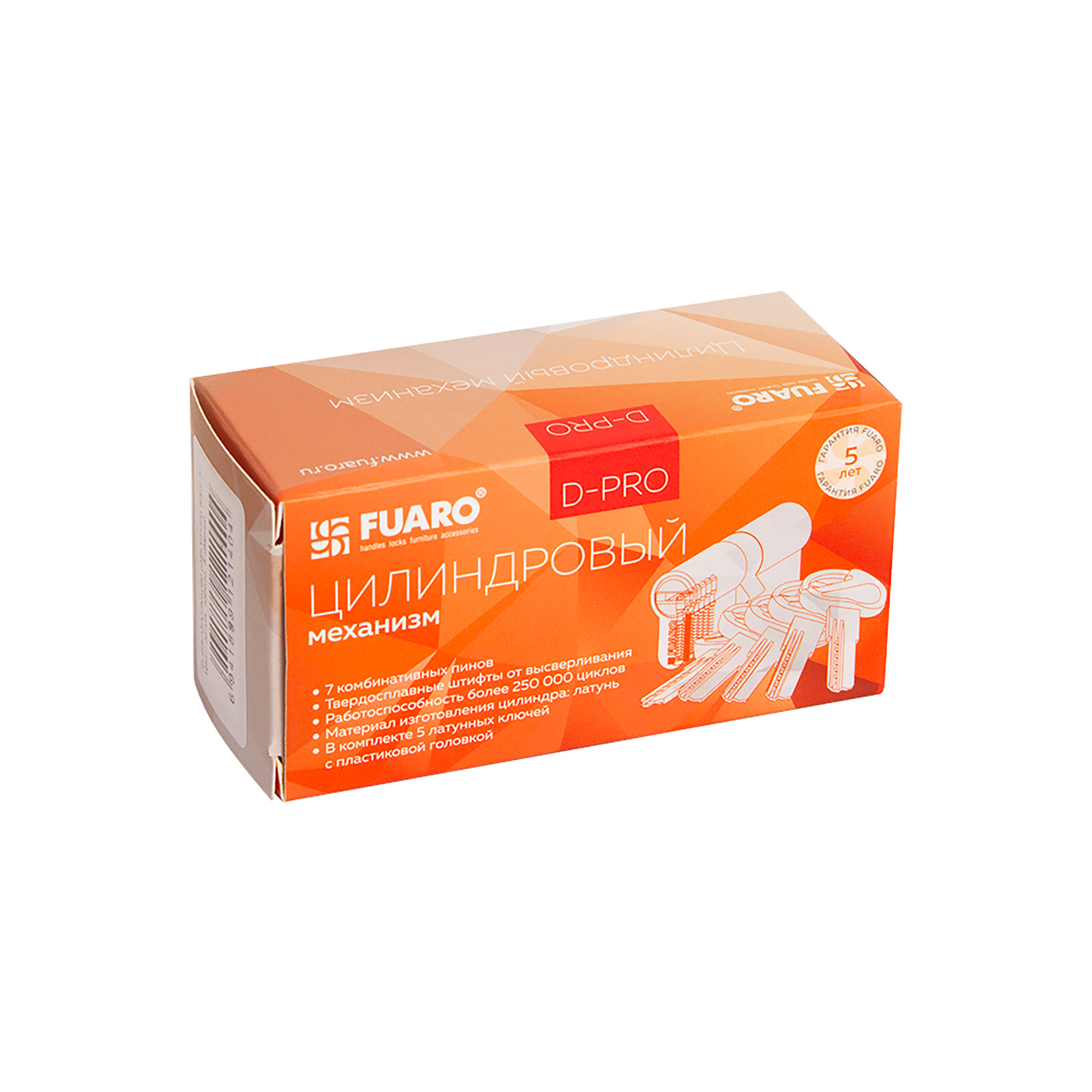 Цилиндровый Fuaro (Фуаро) механизм (D-PRO500/60) D-PRO5000Key60(25+10+25) SSG-39 сатинированное золото 5Key Цилиндровый Fuaro (Фуаро) механизм (D-PRO500/60) D-PRO5000Key60(25+10+25) SSG-39 сатинированное золото 5Key
