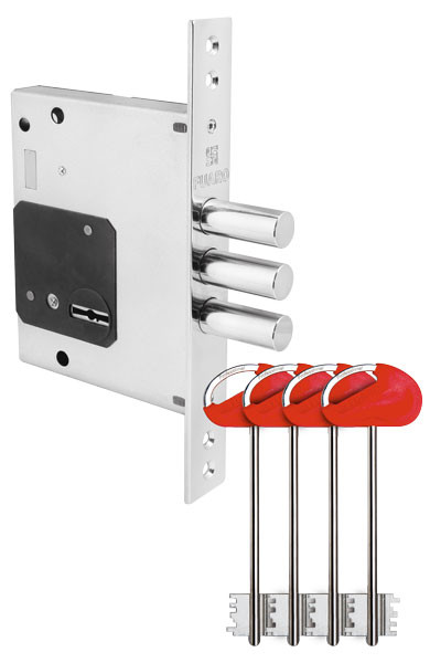 Замок Fuaro (Фуаро) врезной сувальдный MDV25/S-60.00.3R16 4key 