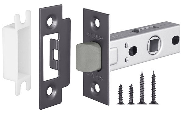 Защелка Fuaro (Фуаро) врезная PLASTP12-45-25 GR графит Защелка Fuaro (Фуаро) врезная PLASTP12-45-25 GR графит