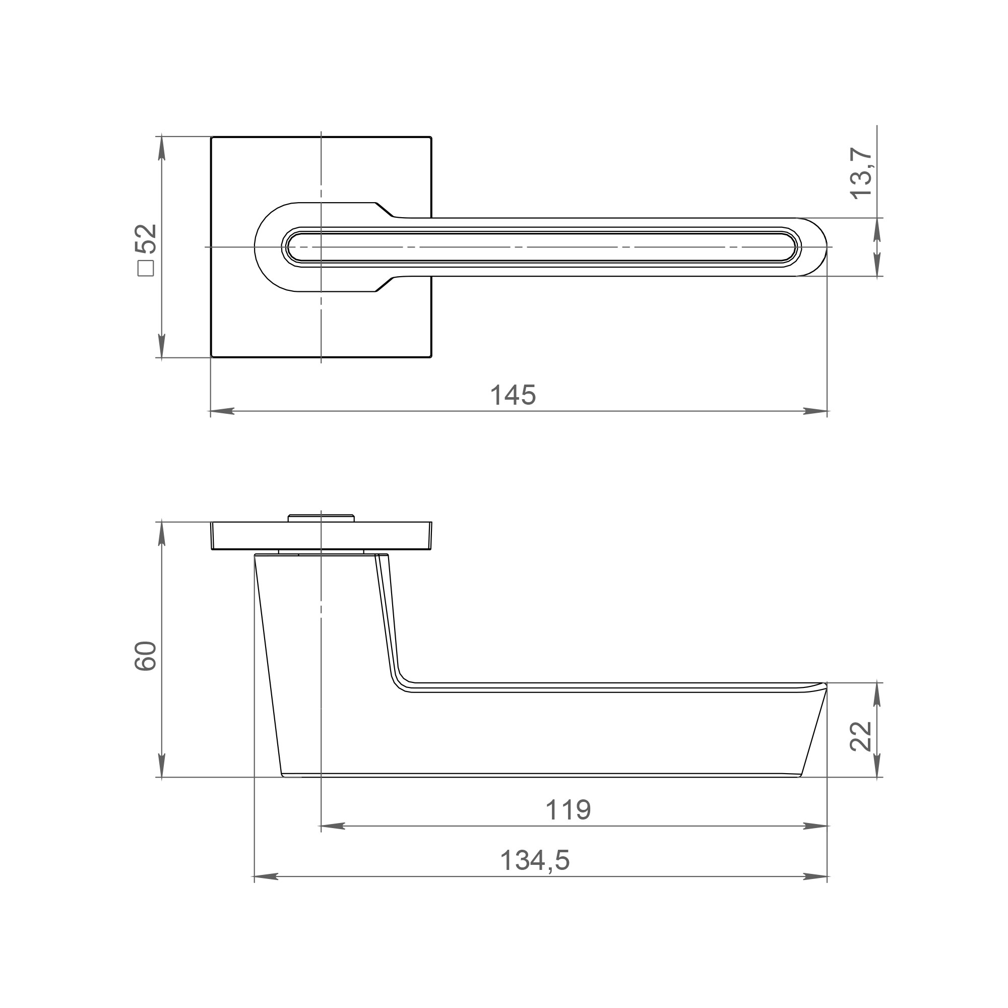Ручка Ajax (Аякс) раздельная K.JS51.STICK SSC/CP-16 сатинированный хром/хром Ручка Ajax (Аякс) раздельная K.JS51.STICK SSC/CP-16 сатинированный хром/хром