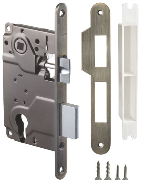 Корпус Armadillo (Армадилло) врезного замка c защёлкой METLH25-50 Box (LH 25-50) AB бронза 