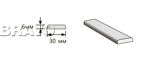 Притворная планка 2000*30*6 