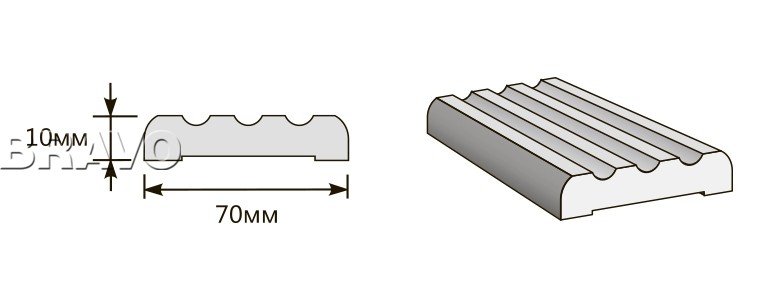 Наличник Тип-3 2100*70*10 