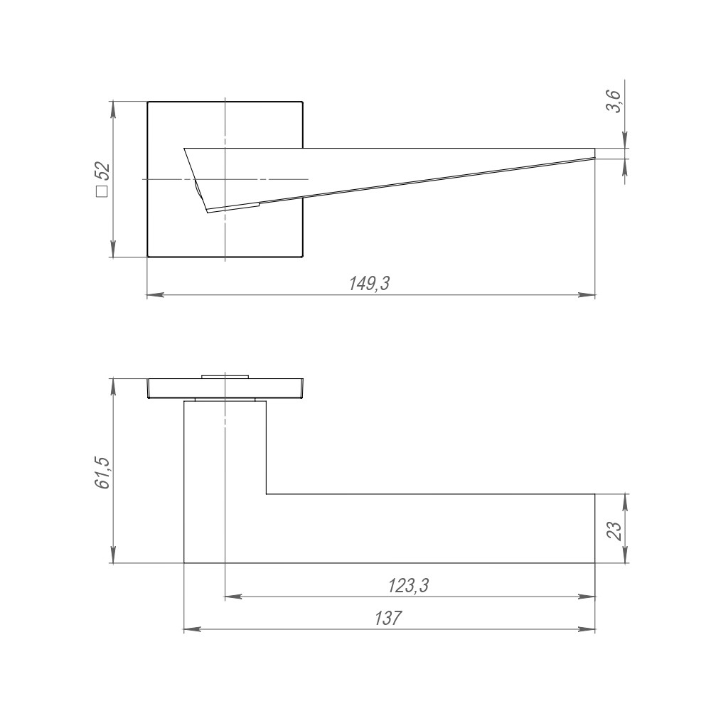Ручка Ajax (Аякс) раздельная K.JS51.TRIO SN-3 матовый никель Ручка Ajax (Аякс) раздельная K.JS51.TRIO SN-3 матовый никель