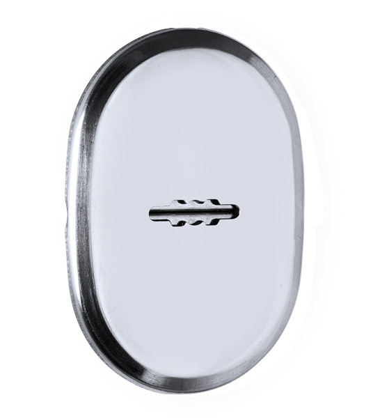 Декоративная Fuaro (Фуаро) накладка ESC 477 (90х65) СP ХРОМ на сувальдный замок с подпружиненными шторками Декоративная Fuaro (Фуаро) накладка ESC 477 (90х65) СP ХРОМ на сувальдный замок с подпружиненными шторками