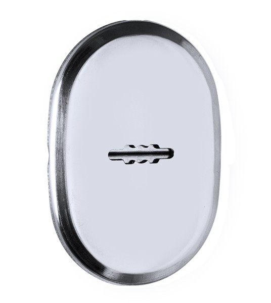 Декоративная Fuaro (Фуаро) накладка ESC 477 (90х65) СP ХРОМ на сувальдный замок с подпружиненными шторками 