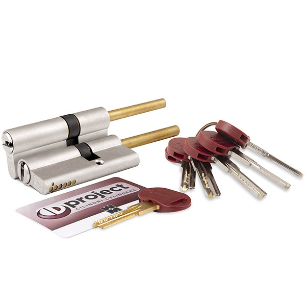 Цилиндровый механизм Mottura (Моттура) под вертушку (дл. шток) DPC1P5631 S3 (87 мм/51+10+26) САТИН.НИКЕЛЬ, 5+1 кл. 