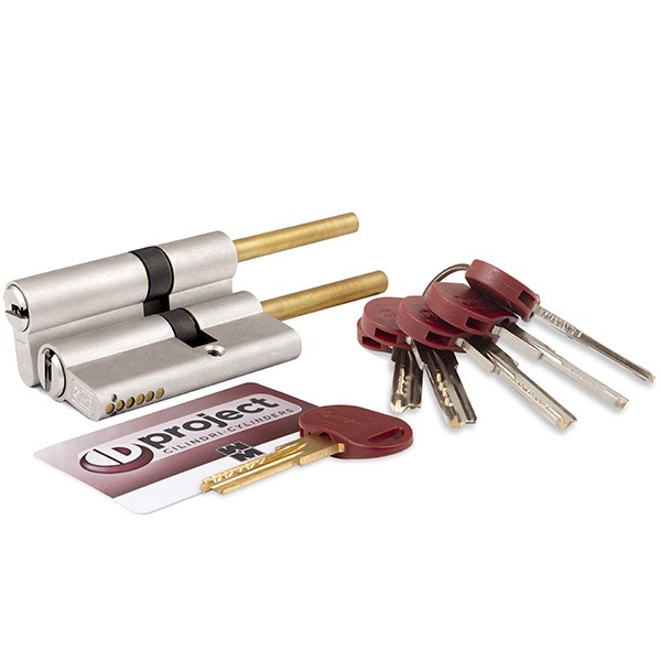 Цилиндровый механизм Mottura (Моттура) под вертушку (дл. шток) DPC1P5631 S3 (87 мм/51+10+26) САТИН.НИКЕЛЬ, 5+1 кл. 