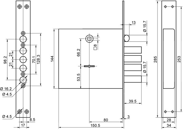 Замок Border (Бордер) врезной сувальдный с защёлкой ЗВ9-8 МК4/15, 5 кл. /77740/ Замок Border (Бордер) врезной сувальдный с защёлкой ЗВ9-8 МК4/15, 5 кл. /77740/