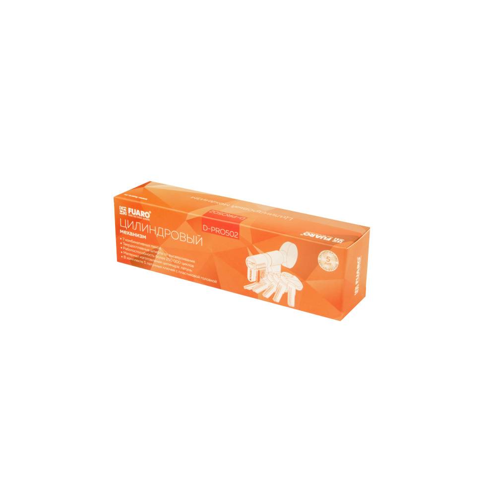 Цилиндровый Fuaro (Фуаро) механизм (D-PRO502/70) D-PRO5002Knob70(30+10+30) BL черный 5Key 