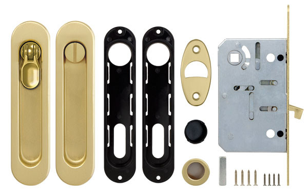 Набор Armadillo (Армадилло) для раздвижных дверей SH.LD152.KIT011-BK (SH011-BK) SG-1 матовое золото 