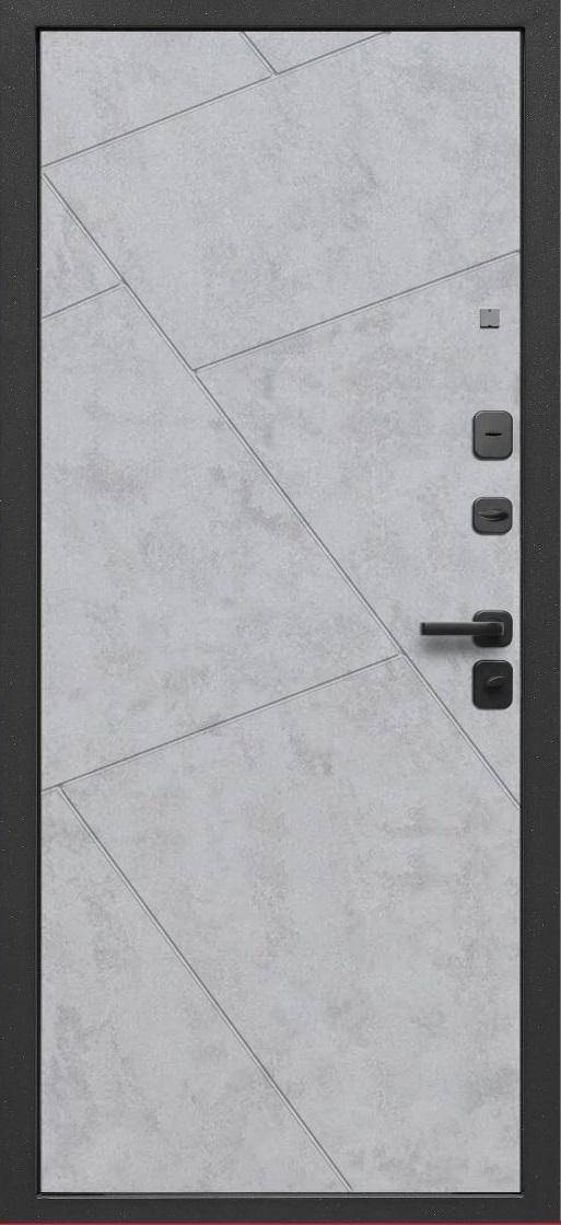 Геометрия Сатин черный, Бетон лофт грей / Бетон Снежный