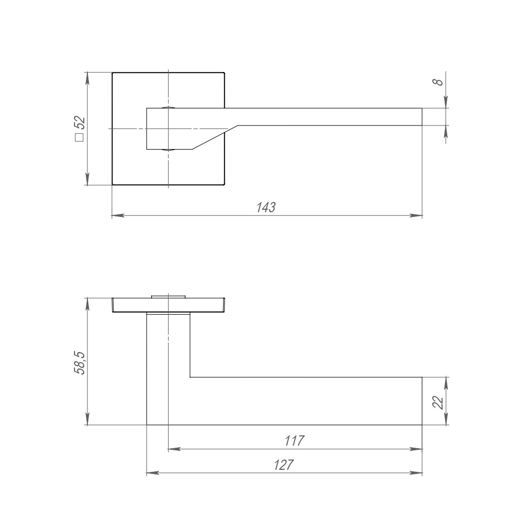 Ручка Ajax (Аякс) раздельная K.JS51.CLEVER SN-3 матовый никель Ручка Ajax (Аякс) раздельная K.JS51.CLEVER SN-3 матовый никель