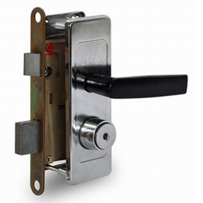 Замок Zenit (Зенит) врезной цилиндровый с защёлкой в комплекте с ручкой ЗВ4Д (Аналог ШО-25), 3 кл. 