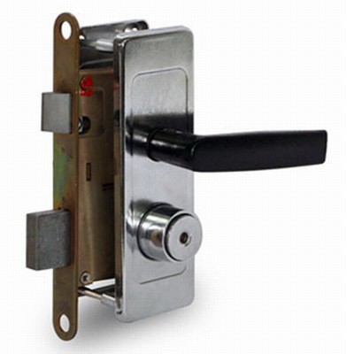 Замок Zenit (Зенит) врезной цилиндровый с защёлкой в комплекте с ручкой ЗВ4Д (Аналог ШО-25), 3 кл. 