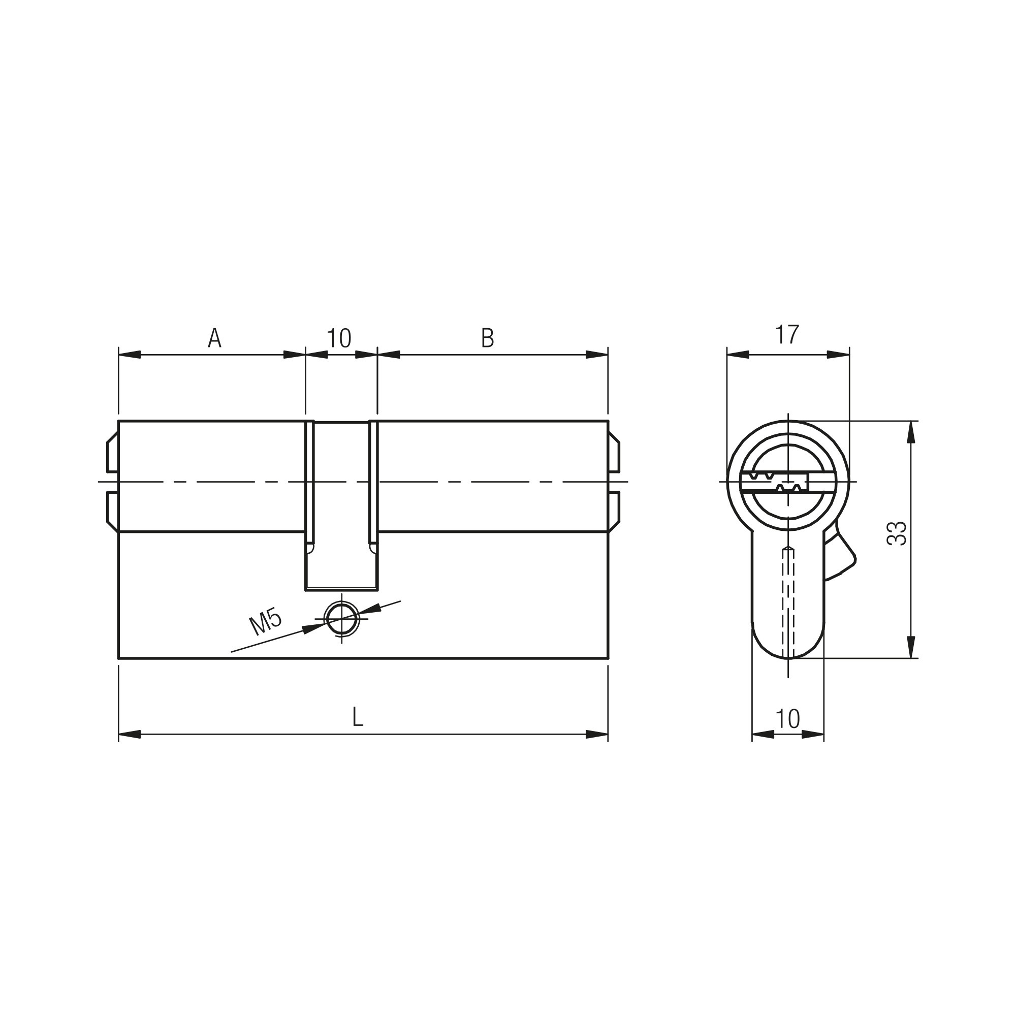 Цилиндровый Kale kilit (Кале килит) механизм 164 SN/80 (30+10+40) mm латунь 5 кл. Цилиндровый Kale kilit (Кале килит) механизм 164 SN/80 (30+10+40) mm латунь 5 кл.