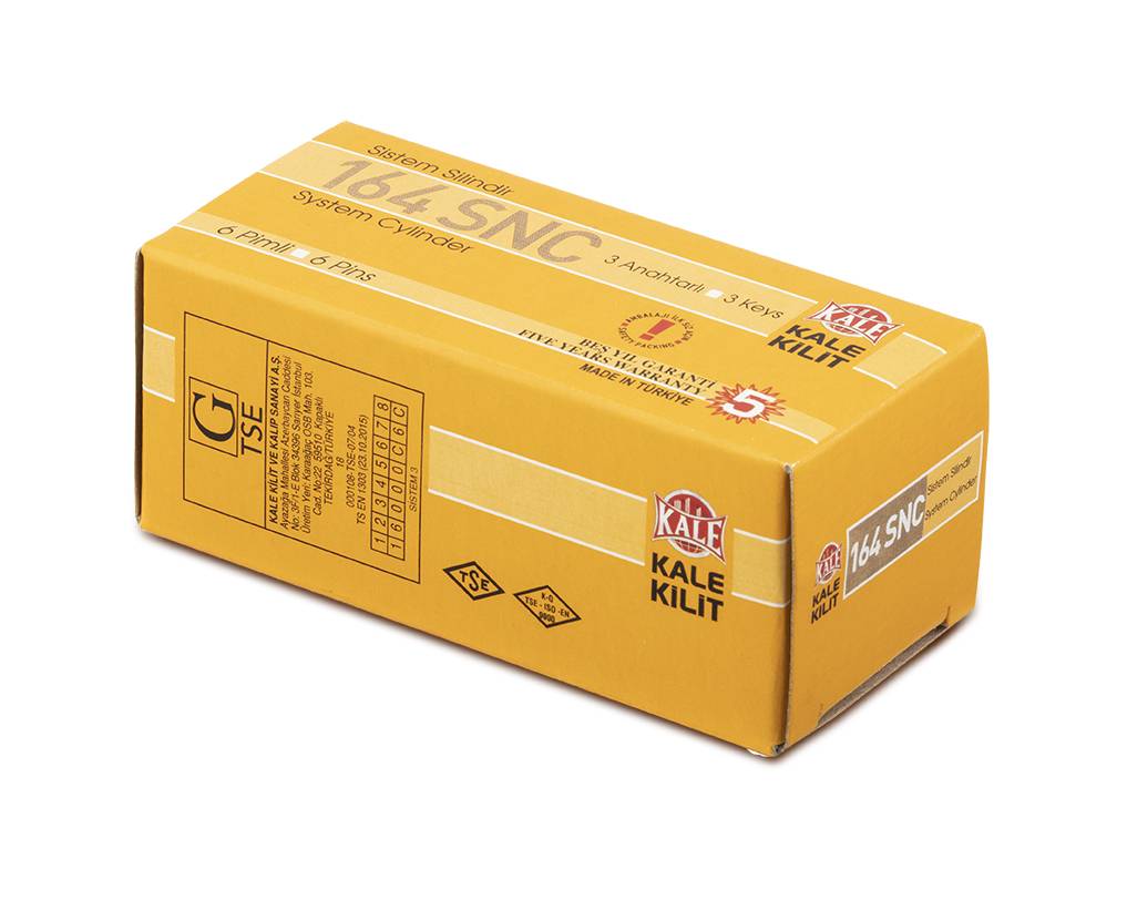 Цилиндровый Kale kilit (Кале килит) механизм 164 SN/80 (30+10+40) mm латунь 5 кл. 