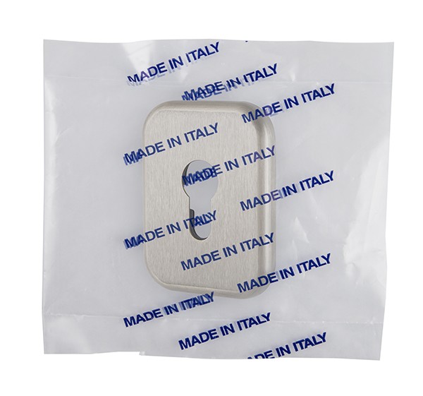 Декоративная Armadillo (Армадилло) Квадратная накладка на цилиндр ET-DEC SQ (ATC Protector 1) SN-3 Мат.никель 