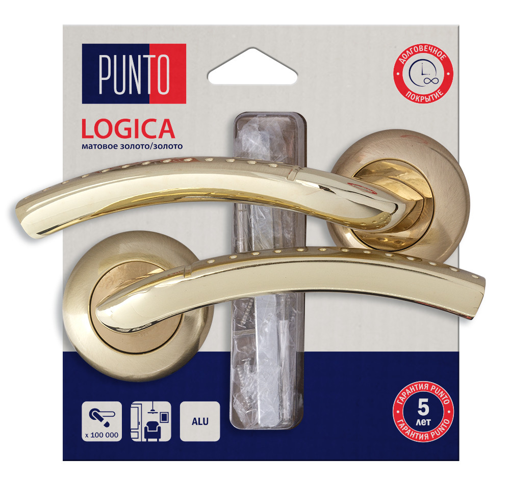 Ручка Punto (Пунто) раздельная LM/A R.TL54.LOGICA/HD SG/GP-4 матовое золото/золото 