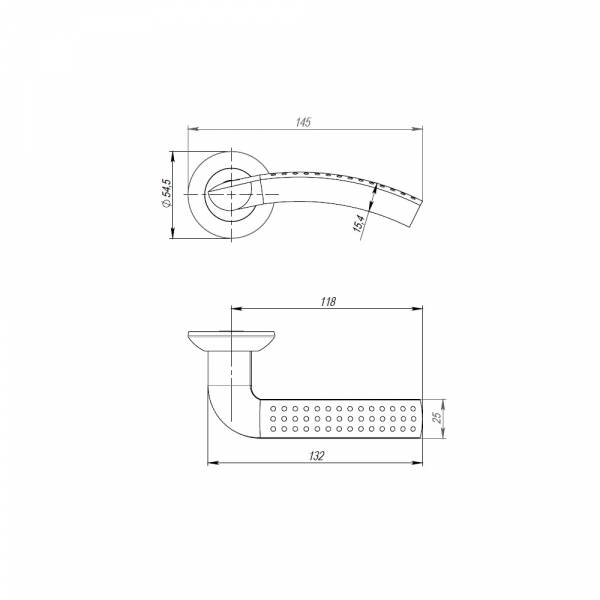 Ручка Punto (Пунто) раздельная R.TL54.LOGICA (LOGICA TL) 140mm ABG-6 зеленая бронза 