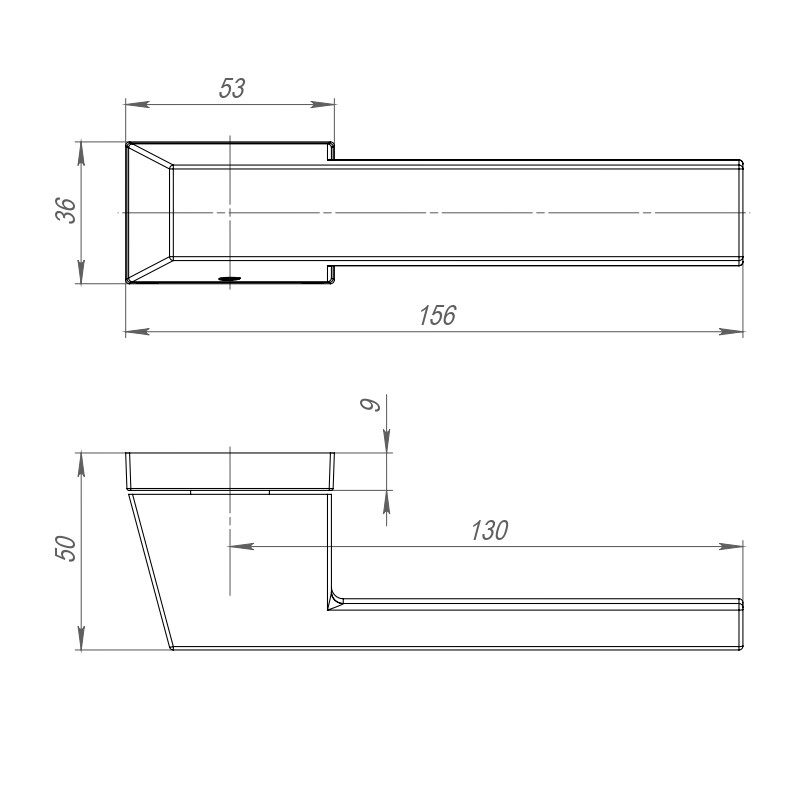 Ручка Armadillo (Армадилло) раздельная K.UCS36.BRICK (BRICK UCS) SN-3 матовый никель 