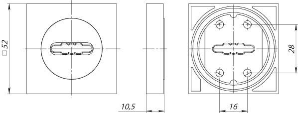 Накладка Fuaro (Фуаро) под сувальдный ключ SC.K.KM52 (SC KM) SN/CP-3 матовый никель/хром 