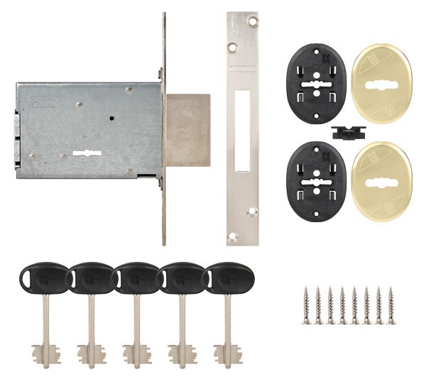 Замок Mottura (Моттура) врезной сувальдный 40.701.60 (с отв. планкой, без накладок) 