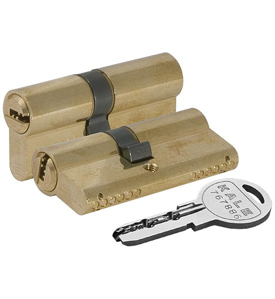 Цилиндровый Kale kilit (Кале килит) механизм 164 SN/90 (30+10+50) mm упк.БЛИСТЕР латунь 5 кл. 