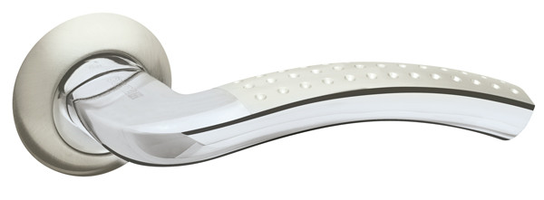 Ручка Fuaro (Фуаро) раздельная R.AR54.LOUNGE (LOUNGE AR) 130mm SN/CP-3 матовый никель/хром Ручка Fuaro (Фуаро) раздельная R.AR54.LOUNGE (LOUNGE AR) 130mm SN/CP-3 матовый никель/хром